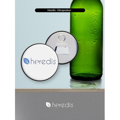 Magnet en métal et décapsuleur Heredis Magnet en métal et décapsuleur Heredis