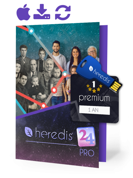 Mac - Mise à jour Heredis 2024 Pro + Compétence + Premium 